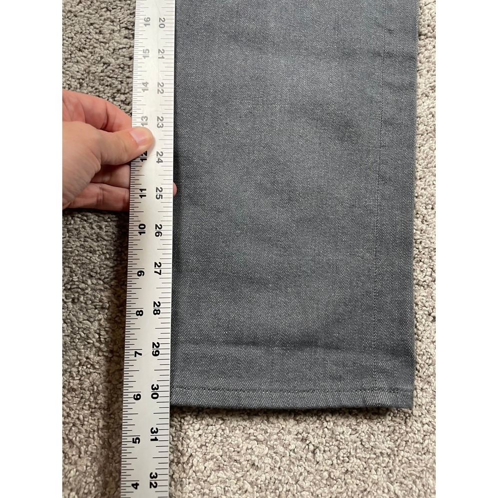 Kato Jeans Mens 33 Hiroshi The Pen Slim Gray Raw Selvedge Denim Designer Cotton - Picture 10 of 11